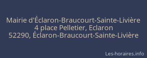 Mairie d'Éclaron-Braucourt-Sainte-Livière