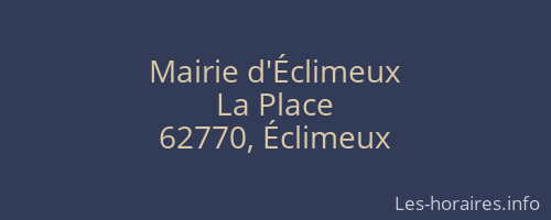 Mairie d'Éclimeux