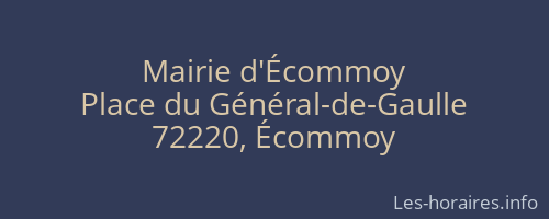 Mairie d'Écommoy