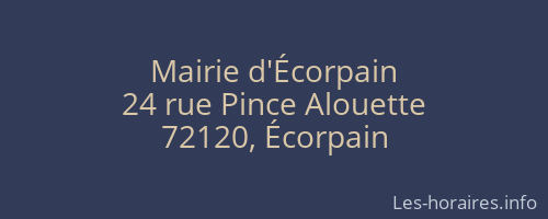 Mairie d'Écorpain