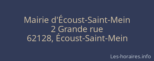 Mairie d'Écoust-Saint-Mein