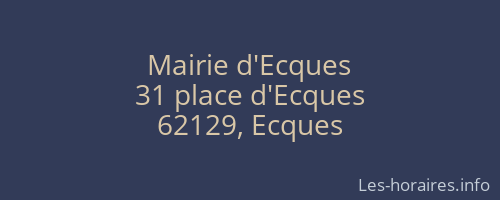 Mairie d'Ecques