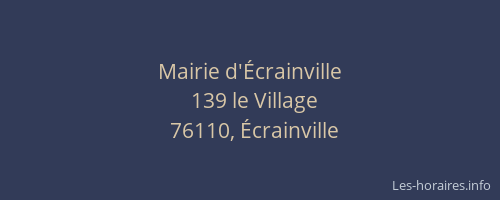 Mairie d'Écrainville