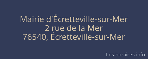 Mairie d'Écretteville-sur-Mer