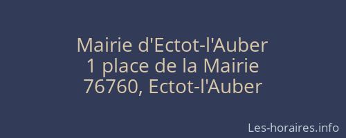 Mairie d'Ectot-l'Auber