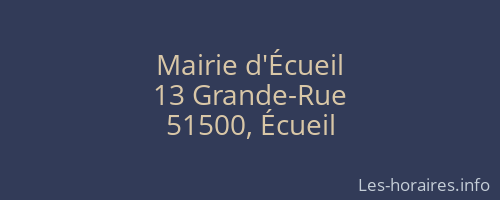 Mairie d'Écueil