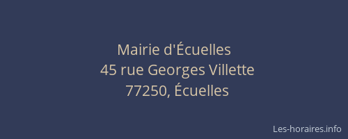 Mairie d'Écuelles