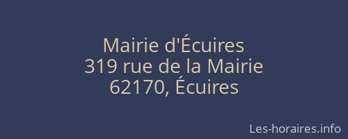 Mairie d'Écuires