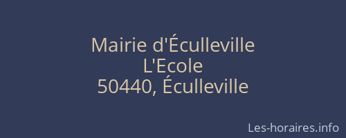 Mairie d'Éculleville
