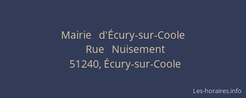 Mairie   d'Écury-sur-Coole