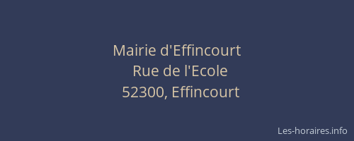 Mairie d'Effincourt