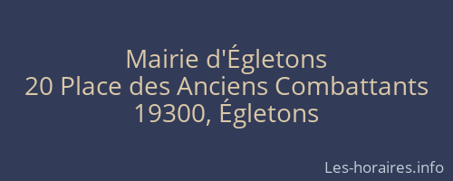 Mairie d'Égletons