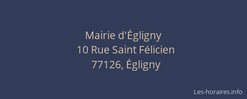 Mairie d'Égligny
