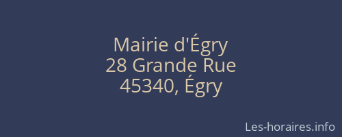 Mairie d'Égry