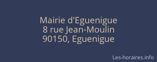 Mairie d'Eguenigue