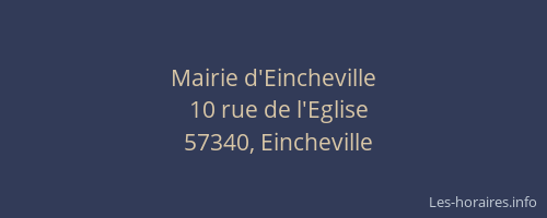 Mairie d'Eincheville