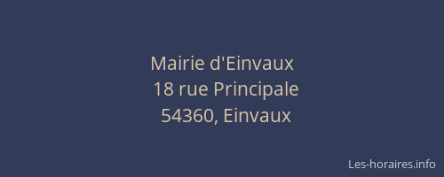 Mairie d'Einvaux