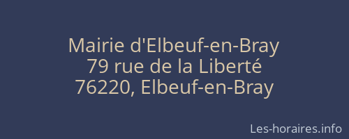 Mairie d'Elbeuf-en-Bray