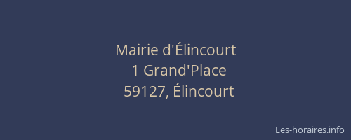 Mairie d'Élincourt
