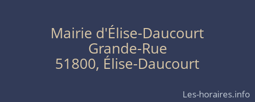 Mairie d'Élise-Daucourt
