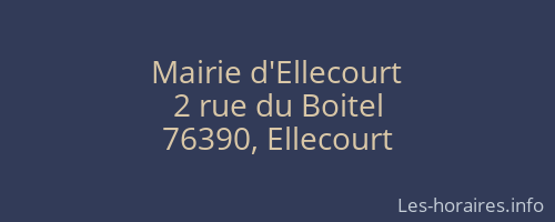 Mairie d'Ellecourt