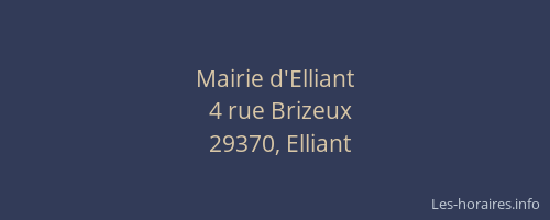 Mairie d'Elliant