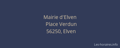 Mairie d'Elven