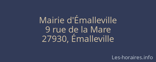 Mairie d'Émalleville