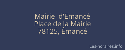 Mairie  d'Emancé