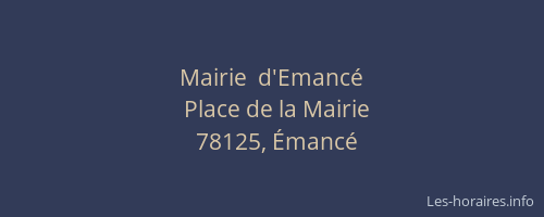 Mairie  d'Emanc&eacute;