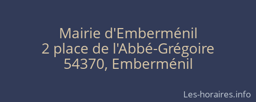 Mairie d'Emberménil