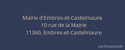 Mairie d'Embres-et-Castelmaure