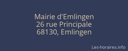 Mairie d'Emlingen