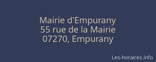 Mairie d'Empurany