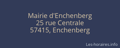 Mairie d'Enchenberg
