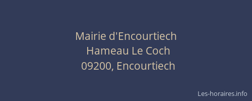 Mairie d'Encourtiech