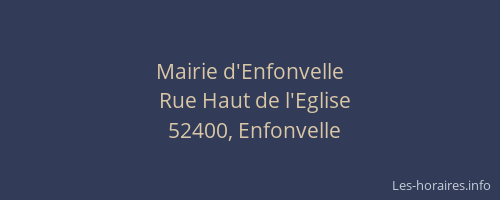 Mairie d'Enfonvelle