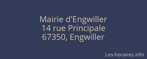 Mairie d'Engwiller