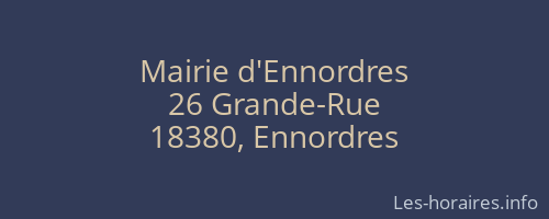 Mairie d'Ennordres