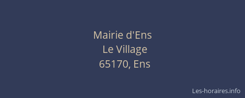 Mairie d'Ens