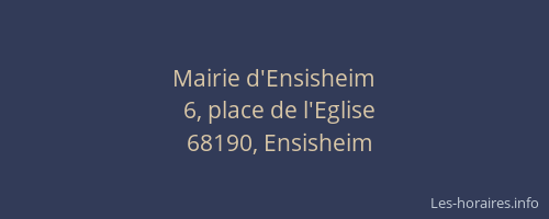 Mairie d'Ensisheim