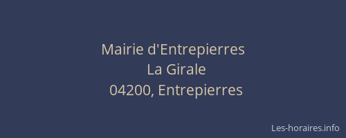 Mairie d'Entrepierres