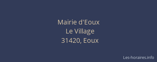 Mairie d'Eoux