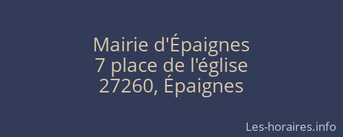 Mairie d'Épaignes