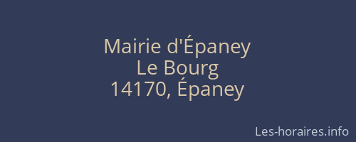 Mairie d'Épaney