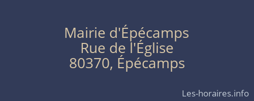 Mairie d'Épécamps