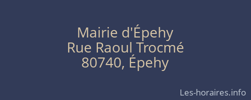 Mairie d'Épehy