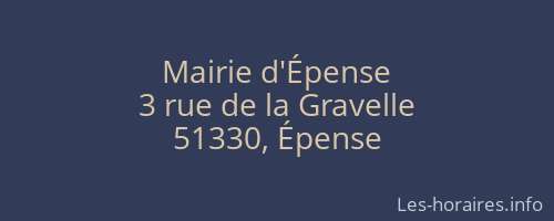 Mairie d'Épense