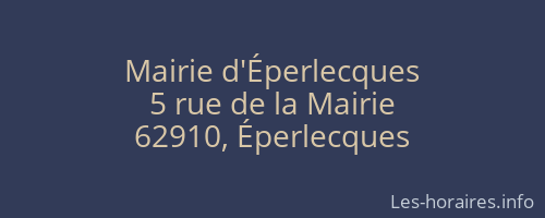 Mairie d'Éperlecques
