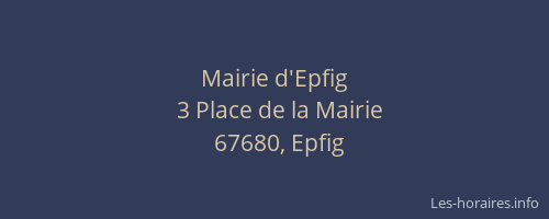 Mairie d'Epfig